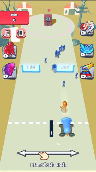 Khi đủ năng lượng sẽ bắn ra lính người que Khổng lồ