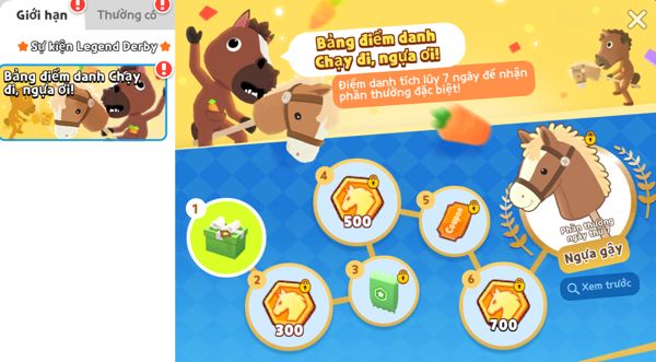 Bảng điểm danh Chạy đi, ngựa ơi!