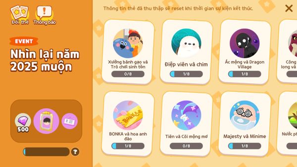 Sự kiện sưu tập thẻ mới Nhìn lại năm 2025 muộn