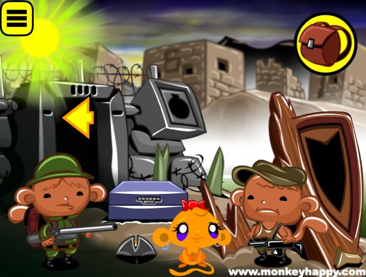 Chơi game Chú khỉ buồn: Chiến trường khỉ - GameVui.vn