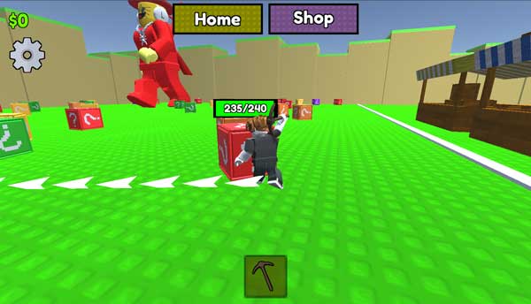 Điều khiển Obby di chuyển và mở các khối Block Lucky