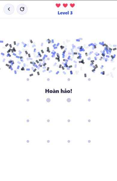 Hoàn thành cấp độ với số lần bấm ít nhất có thể