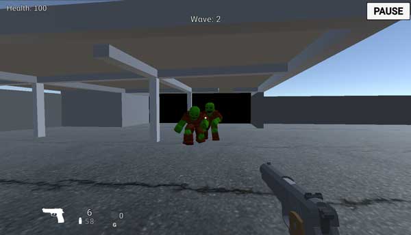 Dùng chức năng bật ngắm để tấn công Zombie từ xa