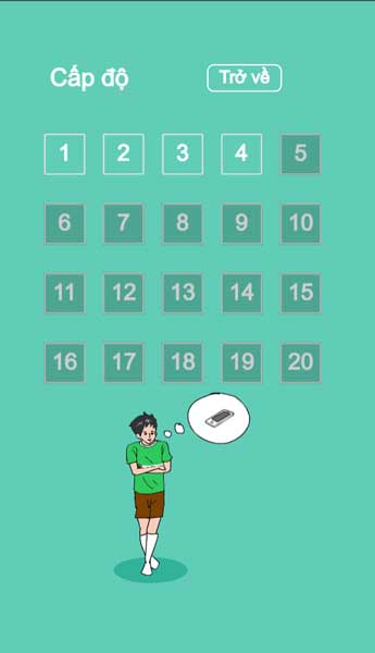 Có tất cả 20 cấp độ để người chơi thử sức