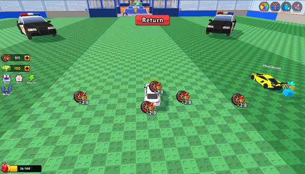 Obby đưa ô tô vào đường đua