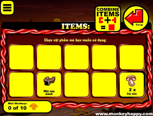 Ghép hoặc sử dụng các vật phẩm.