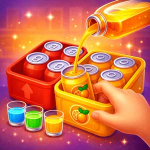 Sắp xếp lon nước