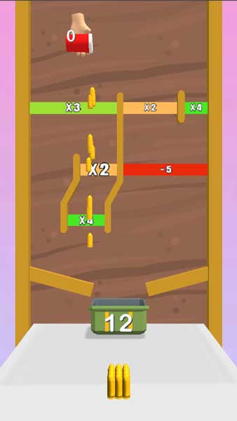 Đổ đạn ra khỏi cốc để bắt đầu với số đạn được cho sẵn