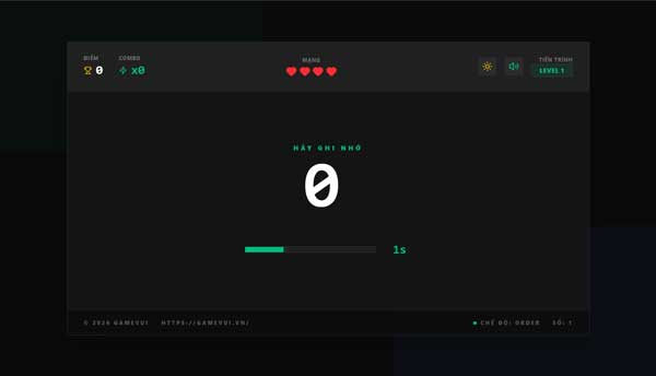 Trong vòng 3s hãy nhanh chóng ghi nhớ những con số xuất hiện trên màn hình