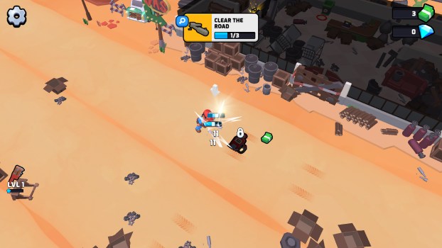 Dọn dẹp trạm xăng.