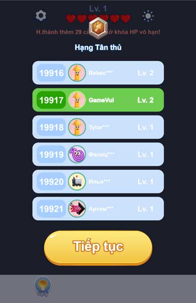 Tăng vị trí trên bảng xếp hạng