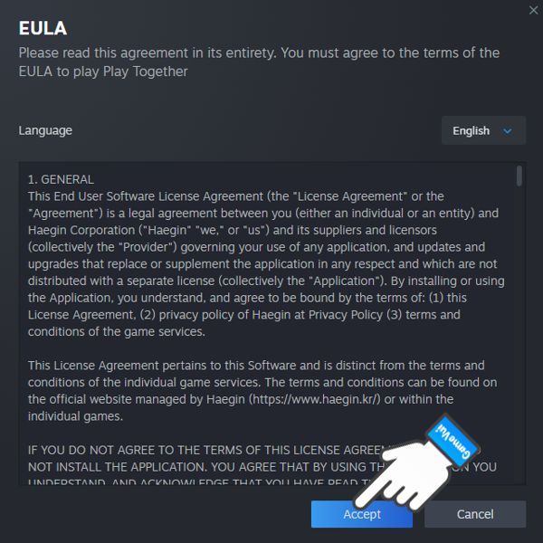 Đồng ý điều khoản nhà phát hành