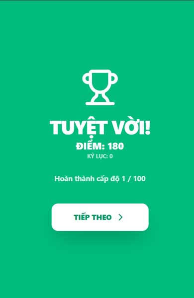 Hoàn thành cấp độ