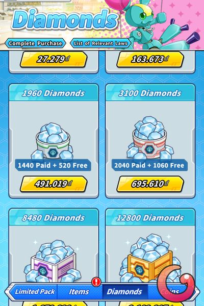 Nạp tiền mua vật phẩm