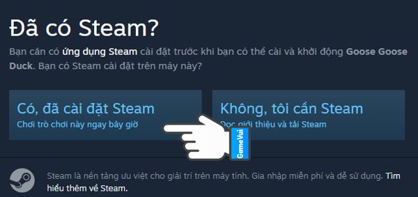 Có, đã cài đặt Steam