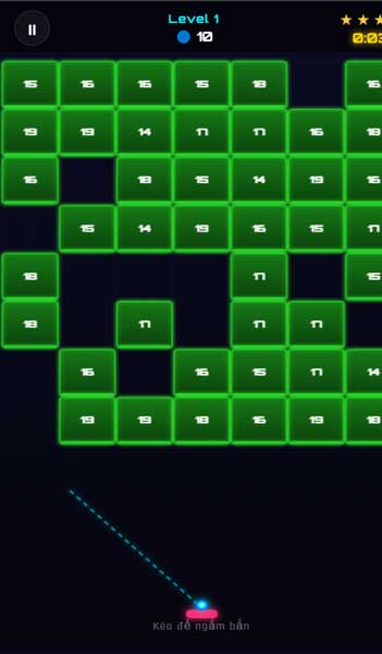 Điều khiển chọn hướng để bắn bóng