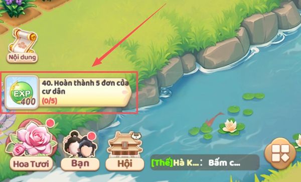 Hoàn thành nhiệm vụ tân thủ