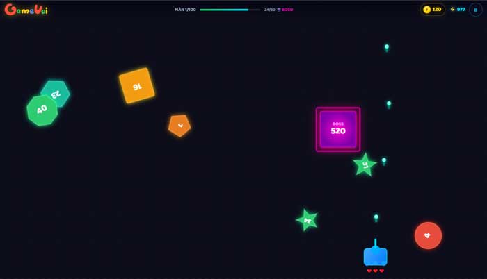 Trùm Boss xuất hiện ở cuối mỗi cấp độ