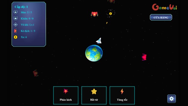 Bắn hạ các kẻ thù đang tấn công trái đất.