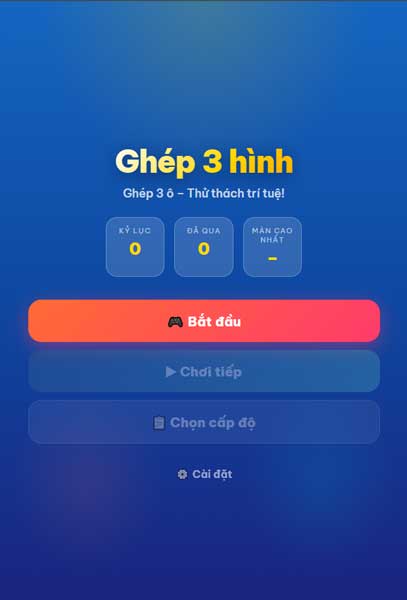 Chơi game Ghép 3 hình - GameVui