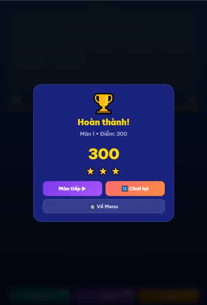 Kết thúc thử thách và nhận thưởng