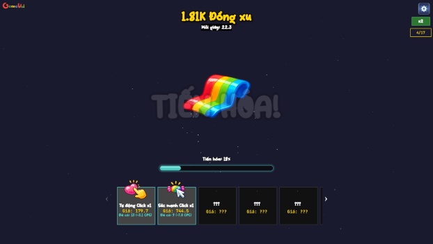 Mở khoá nhiều viên kẹo màu sắc.