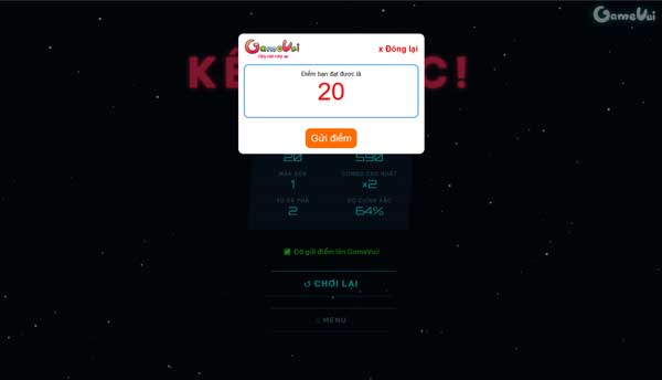 Nếu để lọt quá 3 từ thì thử thách sẽ kết thúc