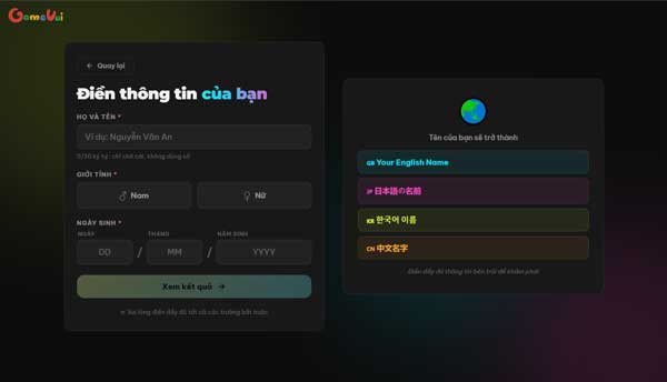 Màn hình chơi game