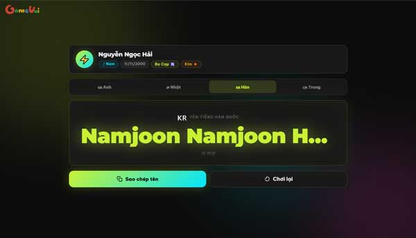 Tên theo kiểu Hàn Quốc