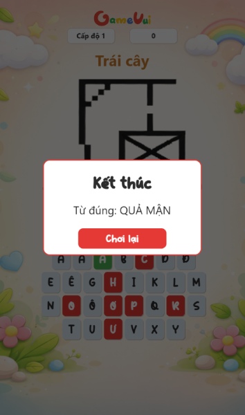 Trả lời sai 7 lần sẽ bị thua.