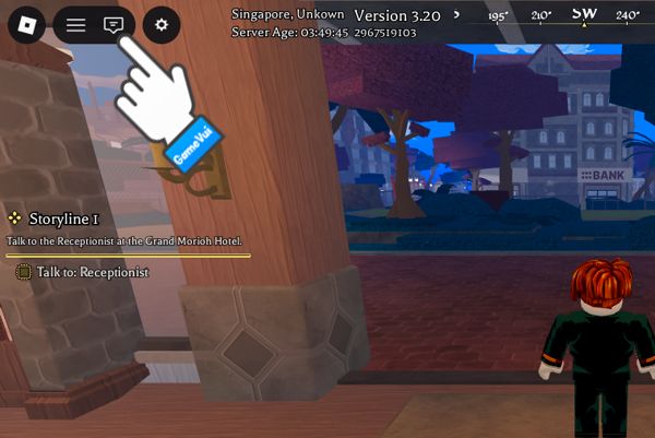 Click biểu tượng chat