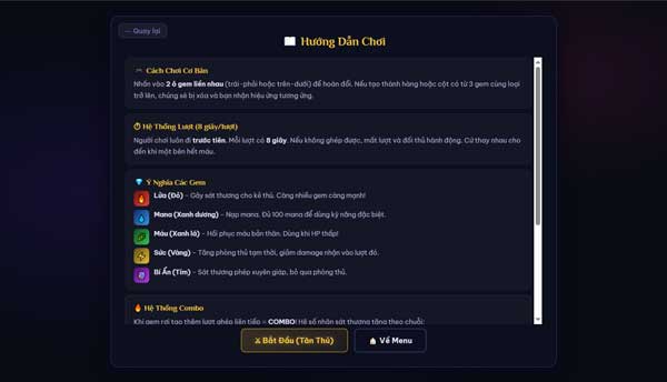 Hướng dẫn lối chơi gameplay cơ bản