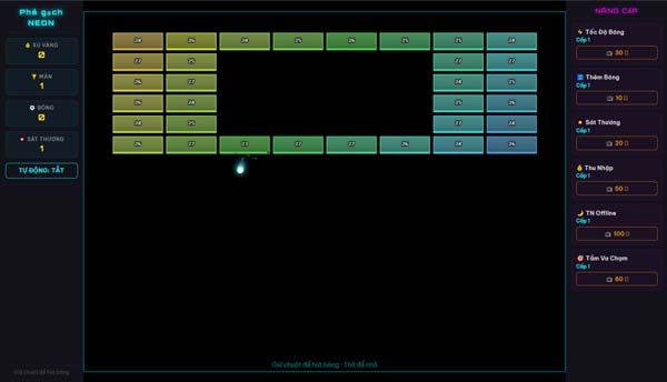 Chơi game Phá gạch Neon - GameVui