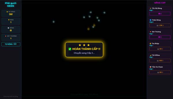 Phá hủy tất cả ô gạch để hoàn thành cấp độ