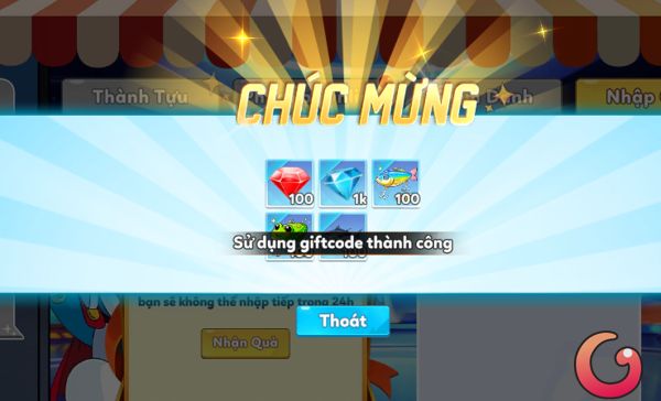 Phần thưởng đổi code