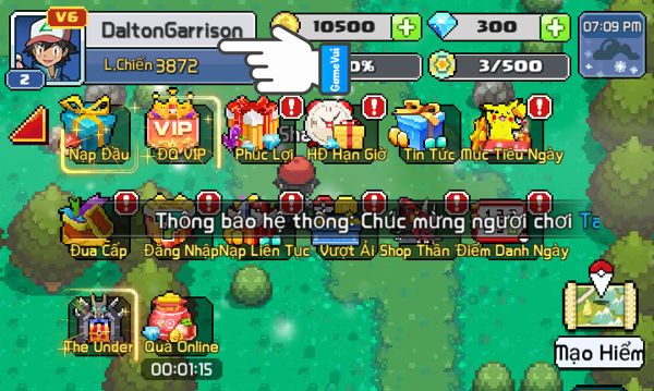 Chạm vào ảnh đại diện