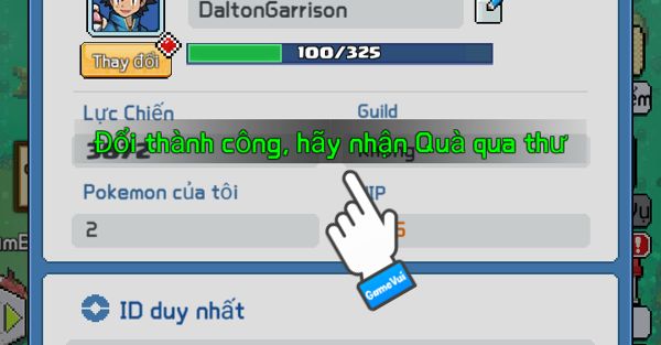 Đổi thành công, hãy nhận quà qua thư