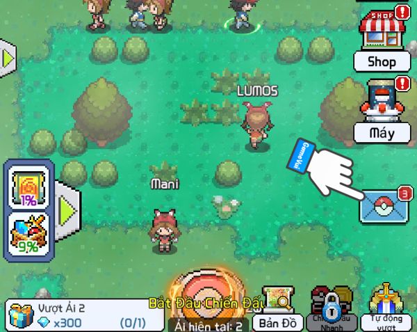 Chạm vào biểu tượng lá thư