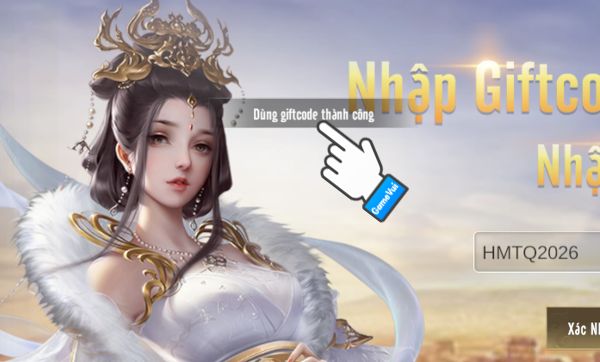 Dùng giftcode thành công