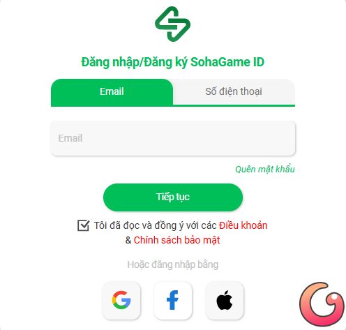 Đăng nhập trang nhập code