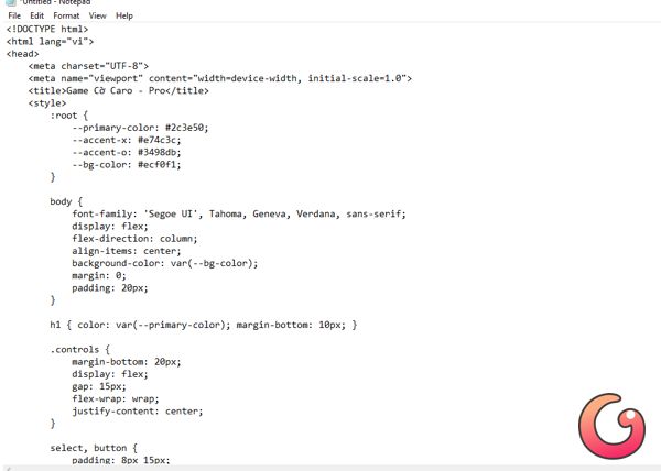 Copy đoạn mã vào Notepad