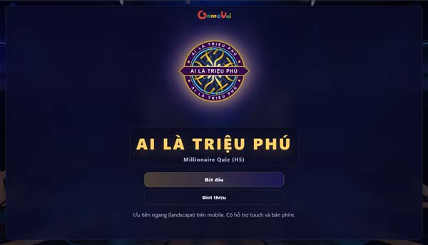 Chơi game Ai là triệu phú - GameVui