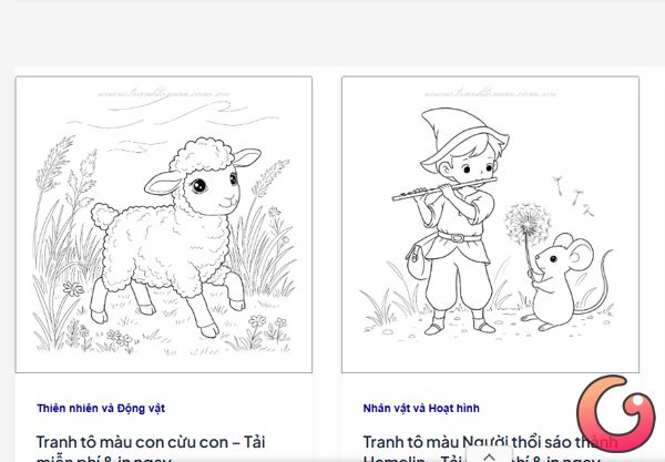 Tải tranh tô màu về máy tính