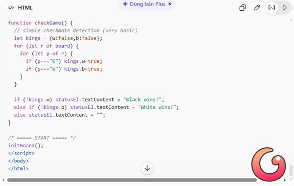 ChatGPT tạo file html