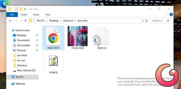 Đặt 4 file vào 1 thư mục