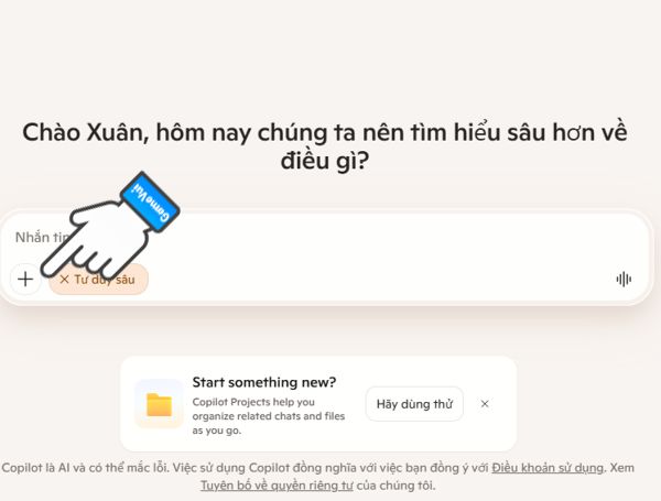 Click vào dấu cộng