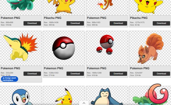 Tải file png Pokemon