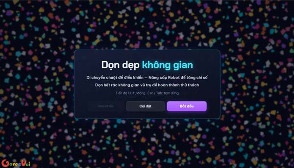 Chơi game Dọn dẹp không gian - GameVui