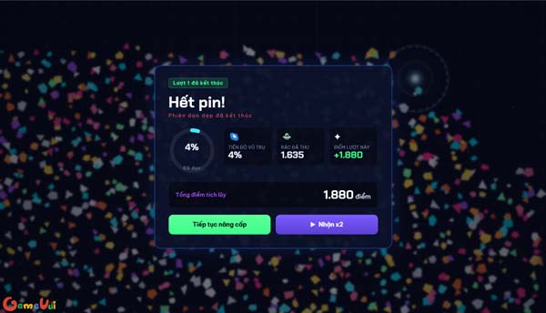 Hết pin năng lượng sẽ kết thúc thử thách