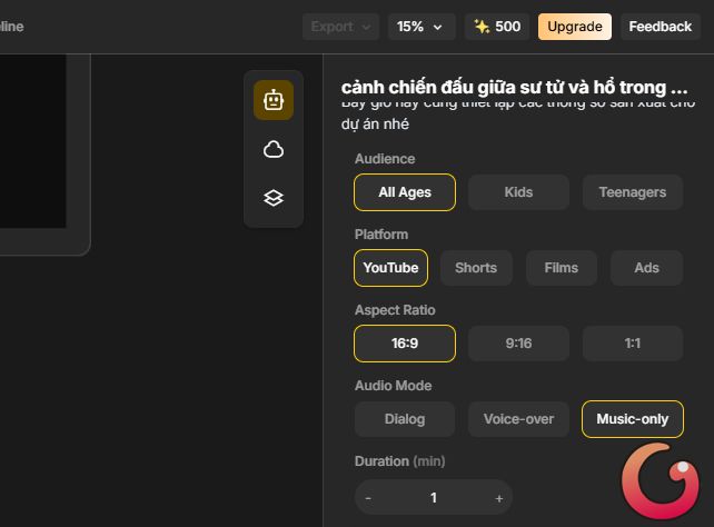 Chọn thông số video